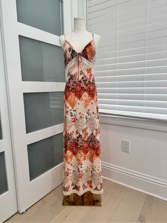 Free People Dresses & Skirts - NWT Free People Daisy Fields Maxi Slip Dress Brown Combo M